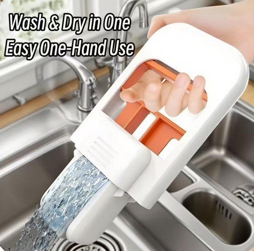 Foldable Mini Mop | Portable Desktop Wet & Dry Cleaning Mop | Self‑Squeezing