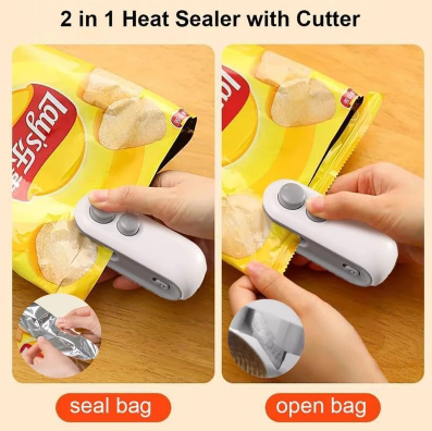 Portable Rechargeable Mini Sealer For Plastic Bags | Handheld Heat Sealing Machine