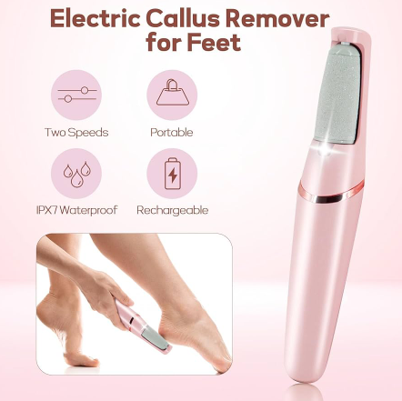 Rechargeable Foot Callus Remover With 1 Extra Head | Foot Pedi | Grinder For Soft Skin | Find Back Feet Care